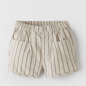 Zara Baby Boy Linen Blend Stripe Shirts